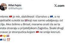 Reis Fejzić: Mir i evropske integracije moraju biti iznad političkih tenzija